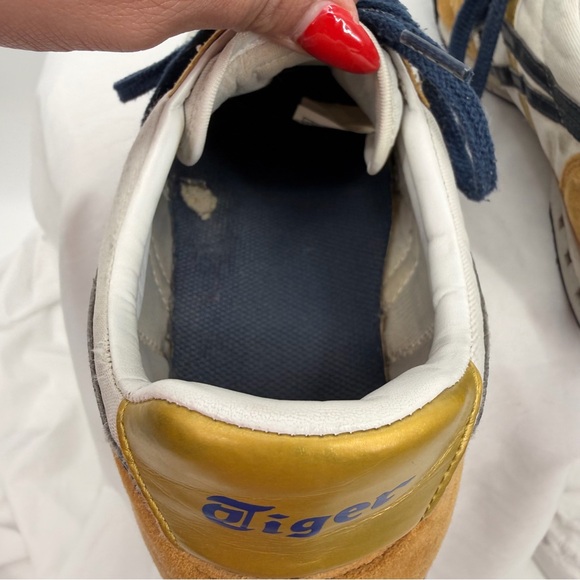 Onitsuka Tiger Retro Sneakers Tan Navy Yellow Men’s 11.5 / EU 46 - Picture 13 of 13